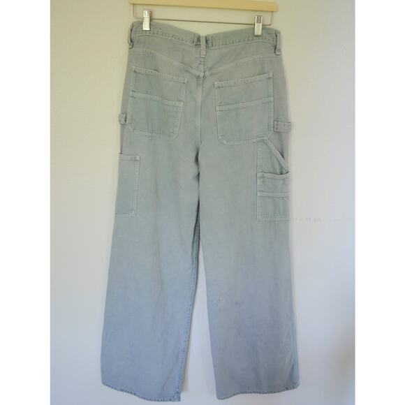 Agolde Magda Denim Carpenter Utility High-Rise Wide Leg Jeans Size 27 - Picture 6 of 8